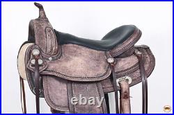 90HS 15 In HILASON Western Horse Saddle American Leather Flex Tree Trail &