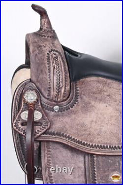 90HS 15 In HILASON Western Horse Saddle American Leather Flex Tree Trail &