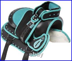 AMAZINGLY COMFY WESTERN TRAIL YOUTH KID HORSE PONY SADDLE TACK 10 12 13 in