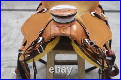 A Fork Premium Western Leather Wade Tree Roping Ranch Horse Saddles 10-20
