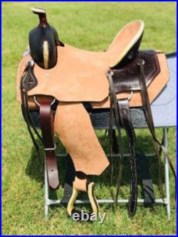 Adult Western Horse Ranch Style Saddle Hard Seat Saddle 15 16 17