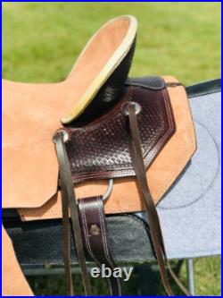 Adult Western Horse Ranch Style Saddle Hard Seat Saddle 15 16 17