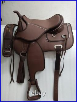 All Purpose-Treeless western Synthetic Saddle For Horses (Sizes 14-18)