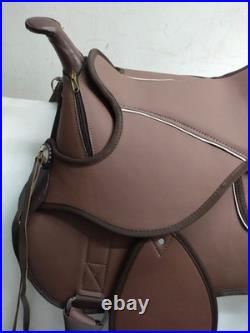 All Purpose-Treeless western Synthetic Saddle For Horses (Sizes 14-18)