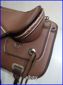 All Purpose-Treeless western Synthetic Saddle For Horses (Sizes 14-18)