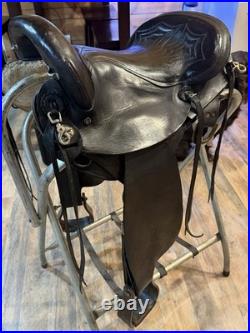 American Made Circle A Saddle Brown Leather 15 In Endurance Trail Saddle Used
