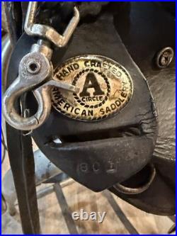 American Made Circle A Saddle Brown Leather 15 In Endurance Trail Saddle Used