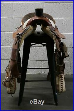 American Saddelry, 15in Roping Saddle with light Tooling