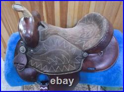 American Saddlery 806 15 in Brown Leather Traditional Western Saddle
