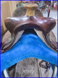 American Saddlery 806 15 in Brown Leather Traditional Western Saddle