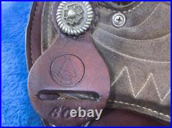 American Saddlery 806 15 in Brown Leather Traditional Western Saddle