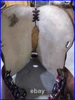 American Saddlery 806 15 in Brown Leather Traditional Western Saddle