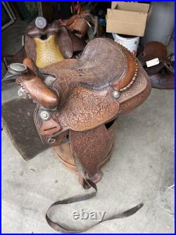 Antique hand crafted Buford Saddle number 1525 handtooled