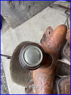 Antique hand crafted Buford Saddle number 1525 handtooled