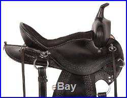 Arabian Horse 16 17 Black Leather Western Pleasure Trail Endurance Saddle Tack