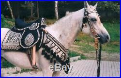 Arabian Horse Saddle, Egyptian/Syrian Dancing Saddle with Breast Collar + Bridle
