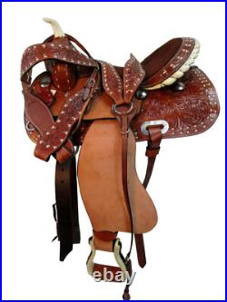 Arabian Horse Western Saddle 15 16 Pleasure Floral Tooled Leather Trail Tack Set