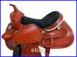 Arabian Horse Western Saddle 15 16 Pleasure Trail Tooled Leather Brown Tack Set
