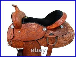 Arabian Horse Western Saddle Trail Pleasure Tooled Leather Tack 15 16 17 18