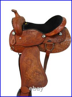 Arabian Horse Western Saddle Trail Pleasure Tooled Leather Tack 15 16 17 18
