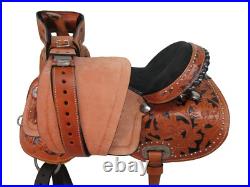 Arabian Horse Western Saddle Trail Pleasure Tooled Leather Used Tack 15 16 17