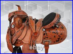 Arabian Horse Western Saddle Trail Pleasure Tooled Leather Used Tack 15 16 17