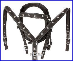 Arabian Saddle 15 16 17 18 Black Synthetic Pleasure Trail Western Horse Tack Set