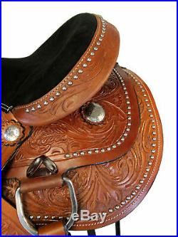 Arabian Saddle Western Barrel Trail Racer Show Pleasure Genuine Leather 15 16