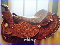 Arabian -arab Saddle Tex Tan Herefordexcellentsilver Laced Top Qualityusa