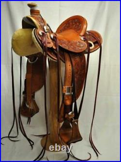 Australian Stock Genuine Leather Horse Riding Saddle Size 14''-18'' With Stirrup