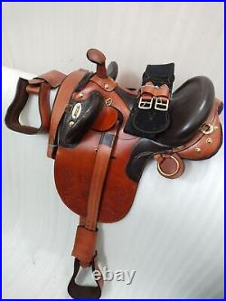 Australian Stock Leather Horse Tack Saddle With Full Accessories For Horse