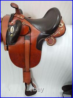 Australian Stock Leather Horse Tack Saddle With Full Accessories For Horse