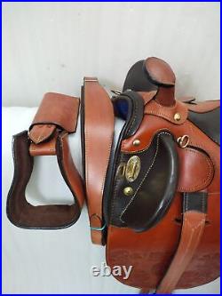 Australian Stock Leather Horse Tack Saddle With Full Accessories For Horse