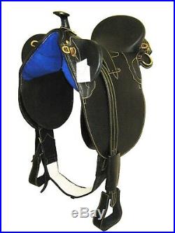 Australian Stock Leather Saddle Set Black 18 (sl 1110bl)