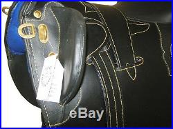 Australian Stock Leather Saddle Set Black 18 (sl 1110bl)