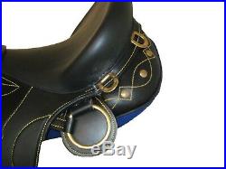 Australian Stock Leather Saddle Set Black 18 (sl 1110bl)