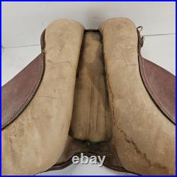 Australian Stock Saddle Brown Leather Horse Saddle Endurance Trail Western Style