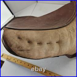 Australian Stock Saddle Brown Leather Horse Saddle Endurance Trail Western Style