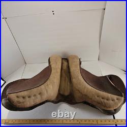 Australian Stock Saddle Brown Leather Horse Saddle Endurance Trail Western Style