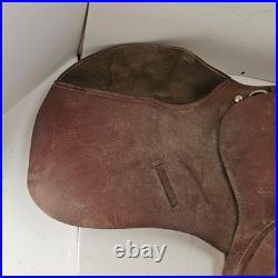 Australian Stock Saddle Brown Leather Horse Saddle Endurance Trail Western Style