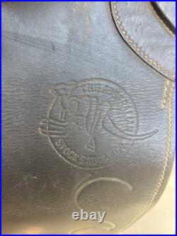 Australian Stock Saddle High Seat 17 Brown Leather Trail Endurance Saddle