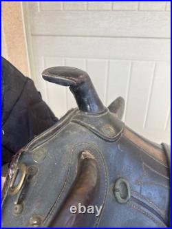 Australian Stock Saddle High Seat 17 Brown Leather Trail Endurance Saddle