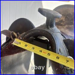 Australian Stock Saddle High Seat 17 Brown Leather Trail Endurance Saddle