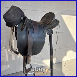 Australian Stock Saddle High Seat 17 Brown Leather Trail Endurance Saddle