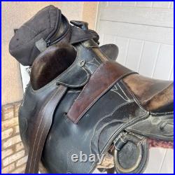 Australian Stock Saddle High Seat 17 Brown Leather Trail Endurance Saddle