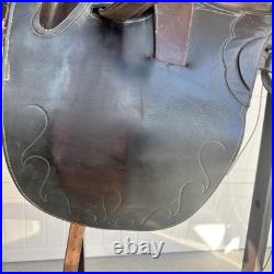 Australian Stock Saddle High Seat 17 Brown Leather Trail Endurance Saddle