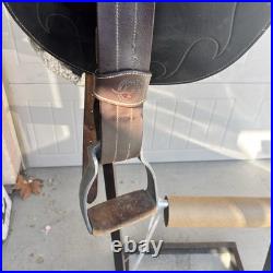 Australian Stock Saddle High Seat 17 Brown Leather Trail Endurance Saddle