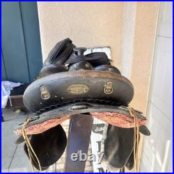 Australian Stock Saddle High Seat 17 Brown Leather Trail Endurance Saddle