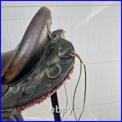 Australian Stock Saddle High Seat 17 Brown Leather Trail Endurance Saddle