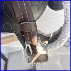 Australian Stock Saddle High Seat 17 Brown Leather Trail Endurance Saddle